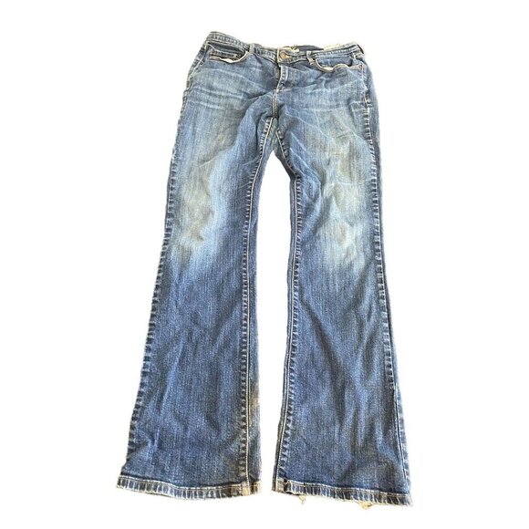 Women's Levi's 515 Stretch Bootcut Jeans 14L - 32W x 34L Classic Blue Denim - Picture 2 of 4